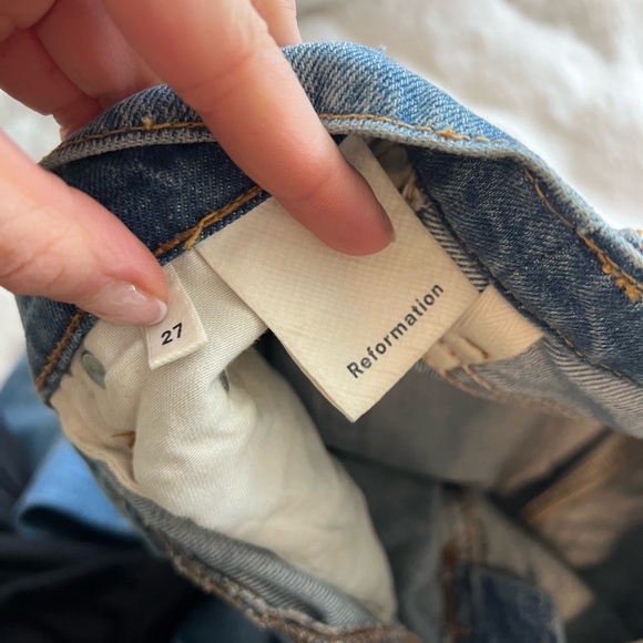 Reformation High Rise Blue Jeans - Picture 6 of 6